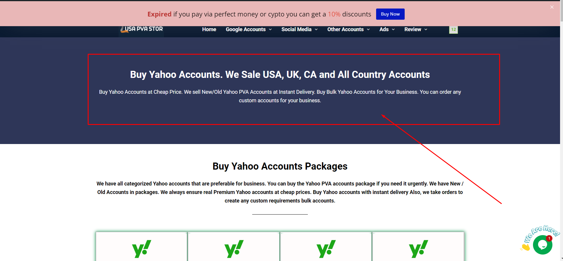 Buy Yahoo Accounts